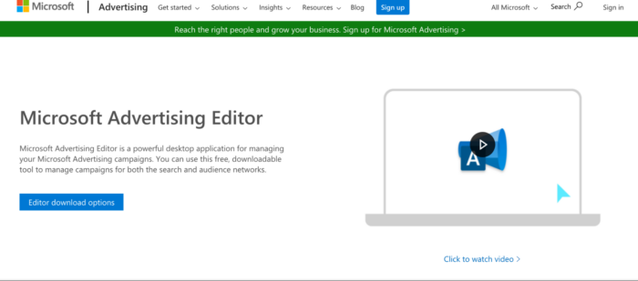 Microsoft Advertising Editor for ppc automation