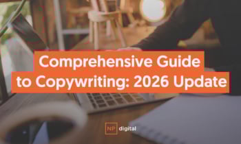A graphic saying "Comprehensive Guide to Copywriting: 2026 Update."