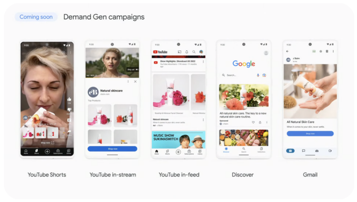 کمپین های نسل تقاضای جدید در گوگل.