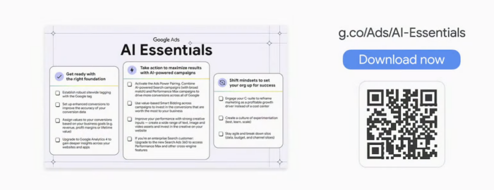 Google's AI Essentials Checklist.