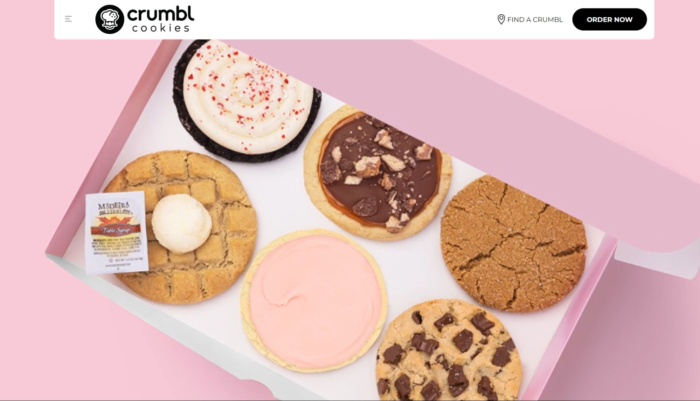 Crumbl cookies website. 
