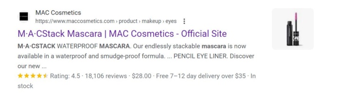 M.A.CStack Mascara google result. 