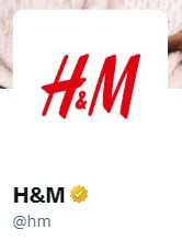 H&M twitter profile picture. 