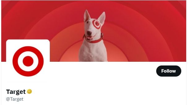 Target Twitter profile picture and banner. 