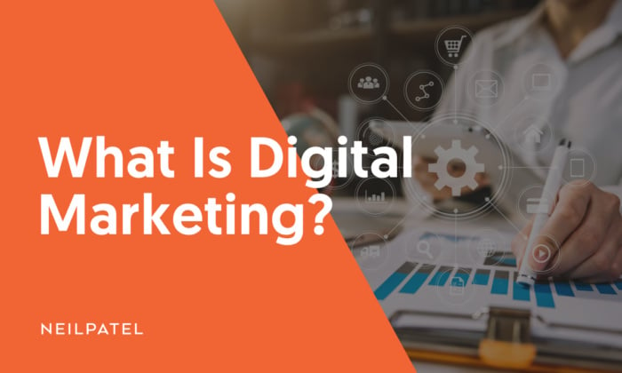 A graphic saying "What is Digital Marketing."