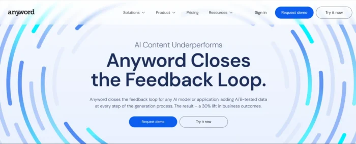 Anyword AI copywriting tool