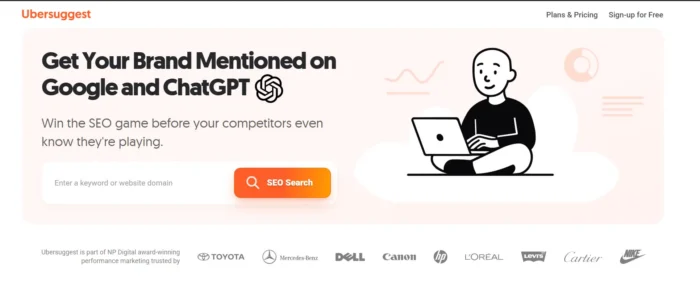 Ubersuggest SEO tool pain point copywriting example
