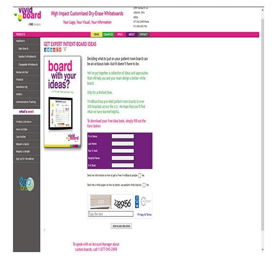 Vividboard website. 