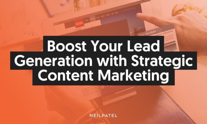 Boost your lead generation with strategic content marketing. 