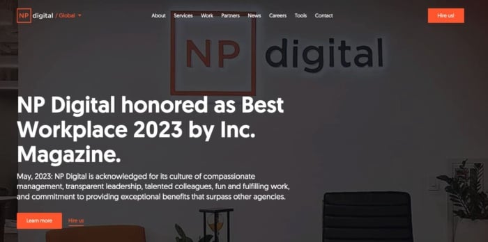 Np Digital's website. 