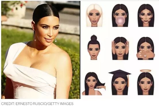 Kim Kardashian Bitmoji. 