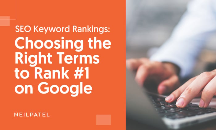 A graphic saying: "SEO Keyword Rankings: Choosing The Right Terms to Rank #1 on Google."