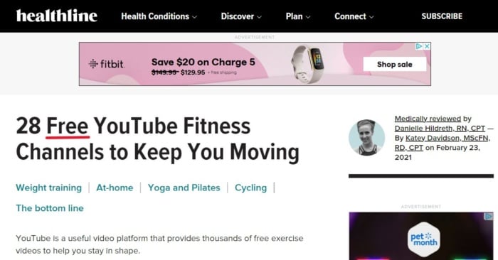 28 free youtube fitness channels to keep you moving. 