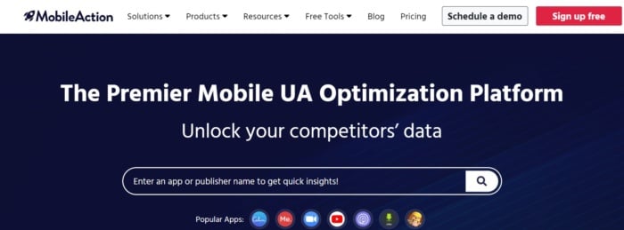 Mobile action app store optimization. 