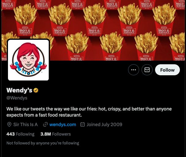 Wendy's twitter. 