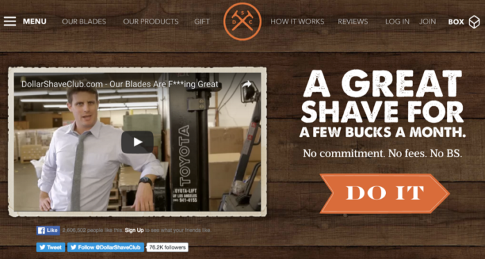 A video from Dollar Shave Club.com