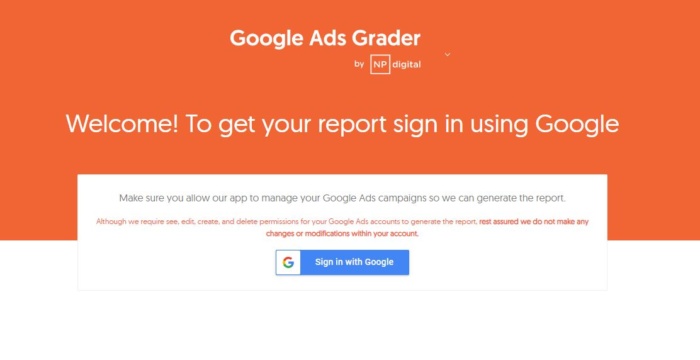 Neil Patel Digital Google Ads Grader 