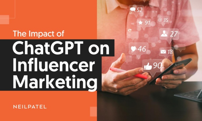 A graphic saying "The Impact of ChatGPT on Influencer Marketing."