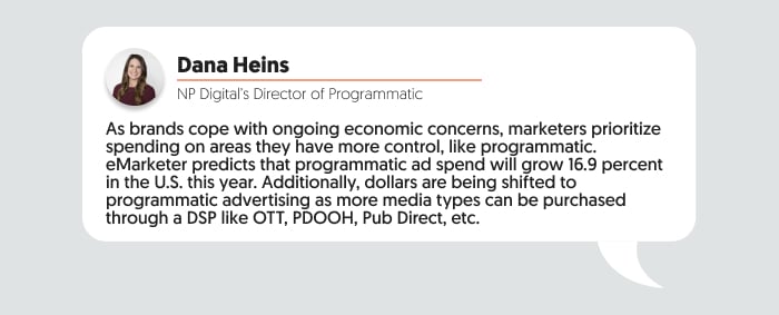 A quote from Dana Heins of NPD. - Paid marketing expert