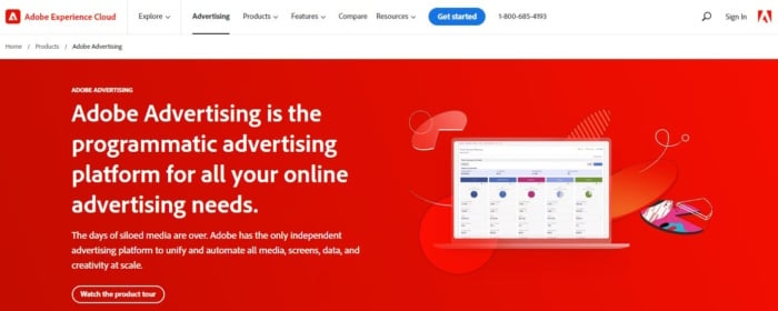 Adobe homepage  programmatic advertising platforms