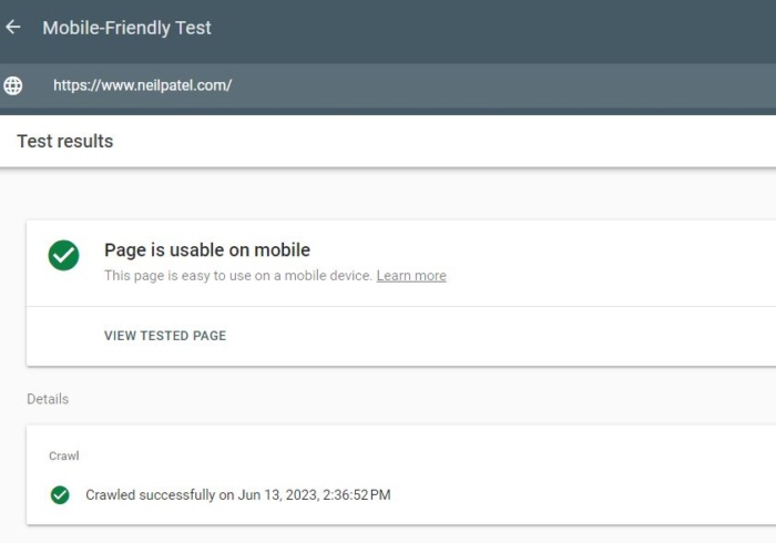 Mobile Friendly test for websites. 