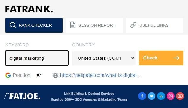 FatRank Chrome extension Best SEO Chrome extensions