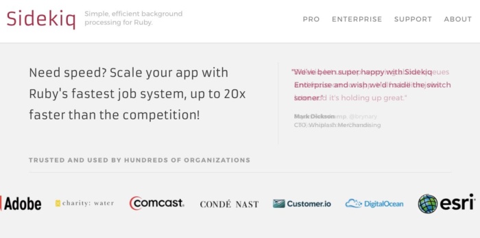Sidekiq startup marketing tool. 