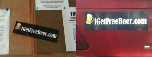 I get a free beer sticker. 