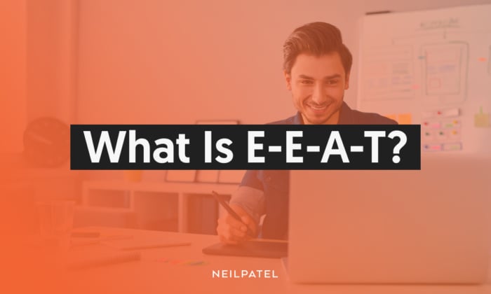 A graphic saying "What is E-E-A-T?"