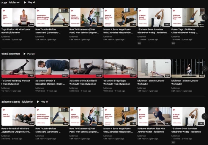 Yoga youtube channel. 