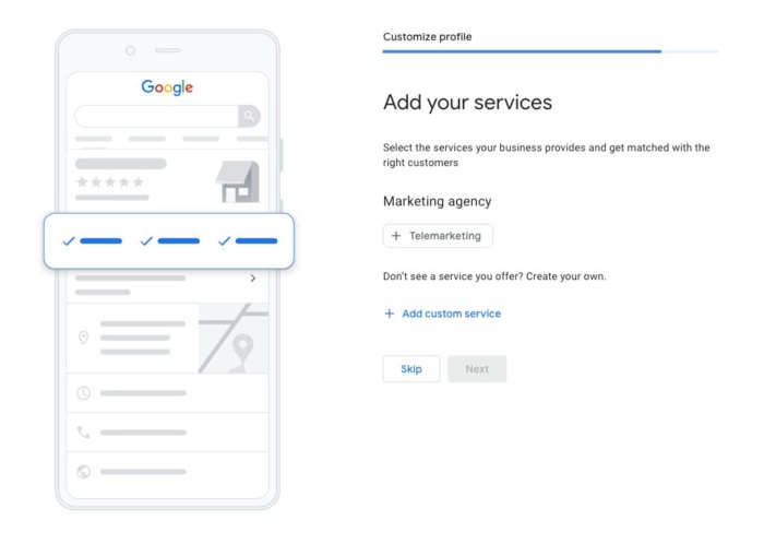 Add your services google business profile. 