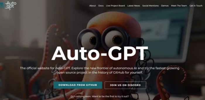 Auto -GPT Official Website