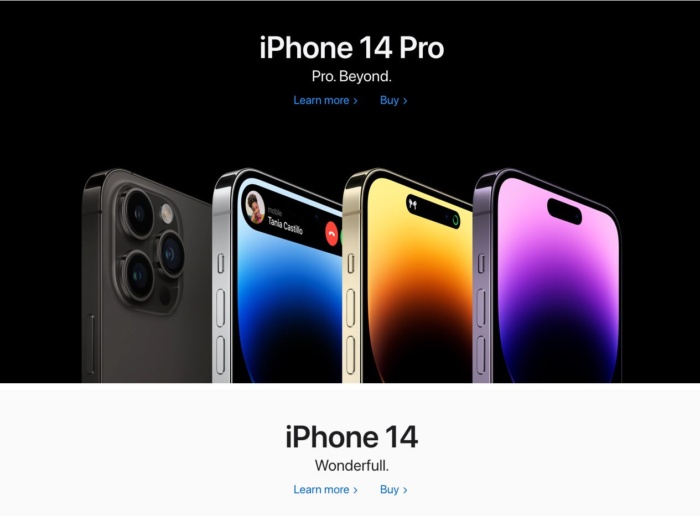 Apple Iphone 14 pro website. 