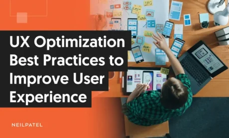 A graphic that says "UX Optimization Best Practices to Improve User Experience"