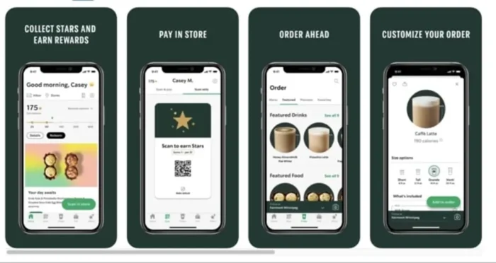 The UX of the Starbucks app.