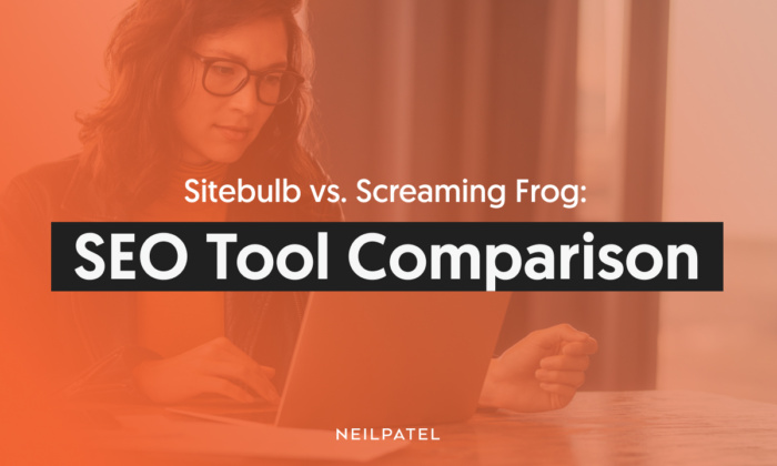 A graphic saying "Sitebulb vs. Screaming Frog: SEO Tool Comparison