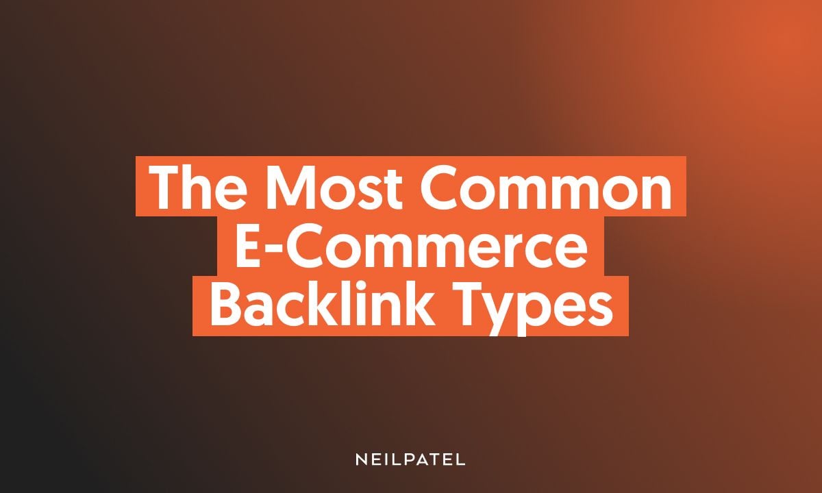 E-commerce Backlink Prevalence: Common Link Types