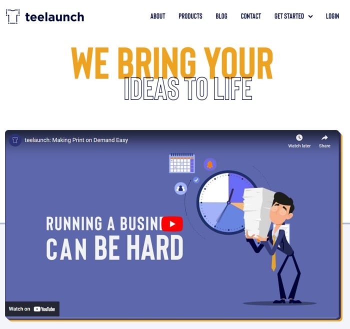 Tee launch website. 
