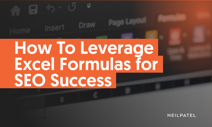 A graphic saying "How To Leverage Excel Formulas for SEO Success."