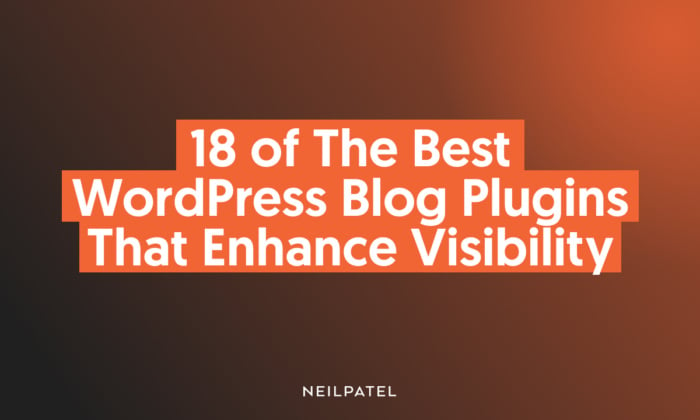 A graphic that says "18 of the best WordPress Plugins that Enhance Visibility."