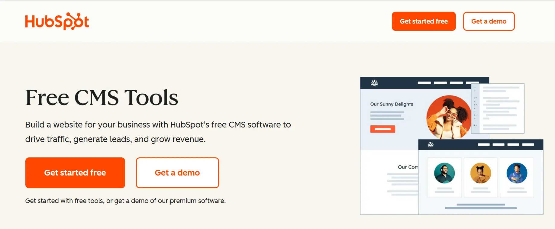 The Hubspot website.
