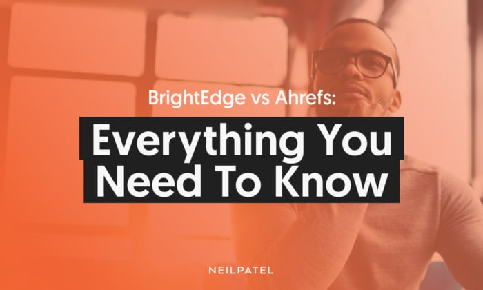 A graphic saying "BrightEdge vs. Ahrefs: Everything You Need To Know"