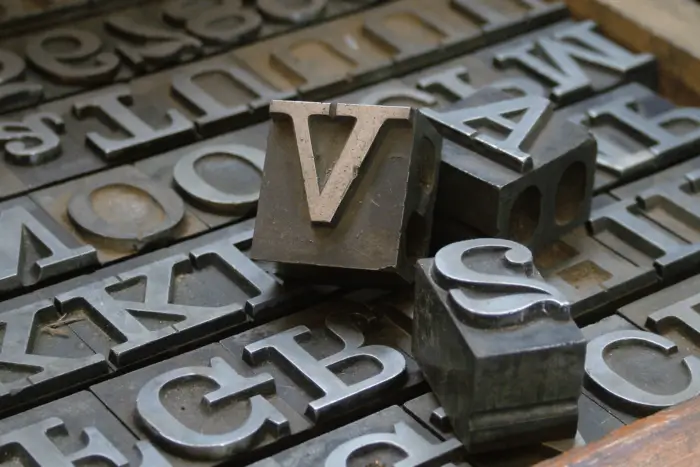 tipografia em ferro