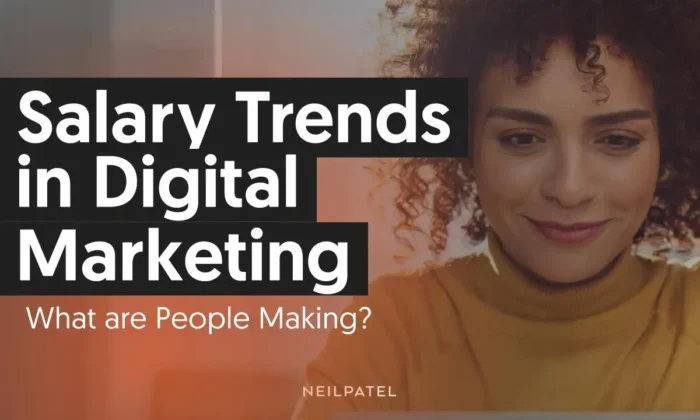 A graphic that says "Salary Trends in Digital Marketing."