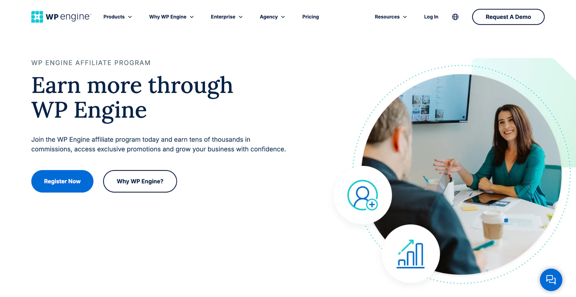WP Engine affiliate landing page.