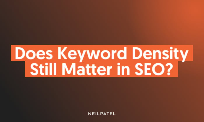 A graphic saying "Does Keyword Density Still Matter In SEO?"