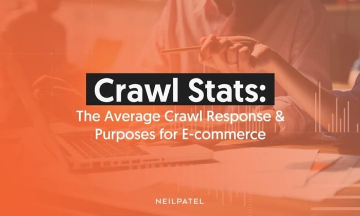 title text slide reading "Crawl stats: the average crawl response and purposes for e-commerce"