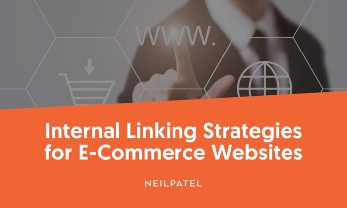 title slide with text "internal linking strategies for e-commerce websites"