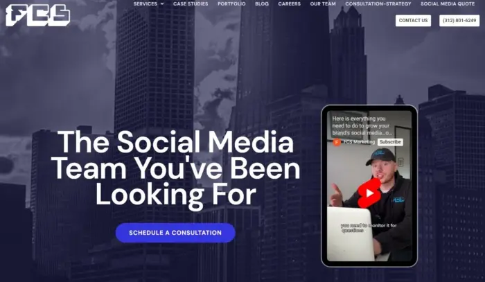 The Fresh Content Society homepage.