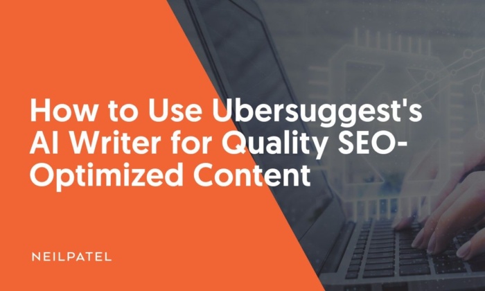 How to use ubersuggest and AI for SEO and content writing. 